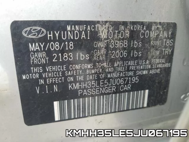 KMHH35LE5JU067195 фото 2