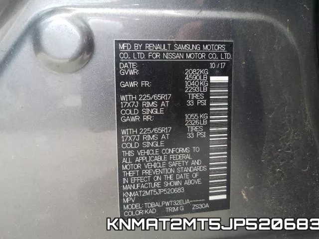KNMAT2MT5JP520683 фото 2