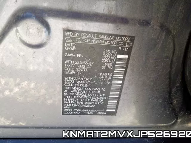 KNMAT2MVXJP526920 фото 2