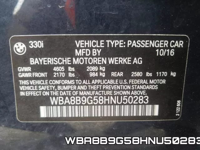 WBA8B9G58HNU50283 фото 2