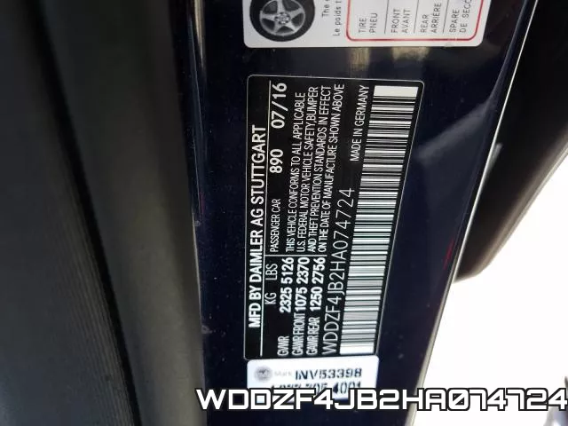 WDDZF4JB2HA074724 фото 2