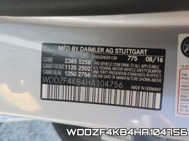 WDDZF4KB4HA104756 фото 2