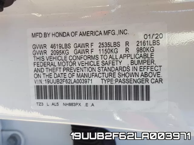 19UUB2F62LA003971 фото 2