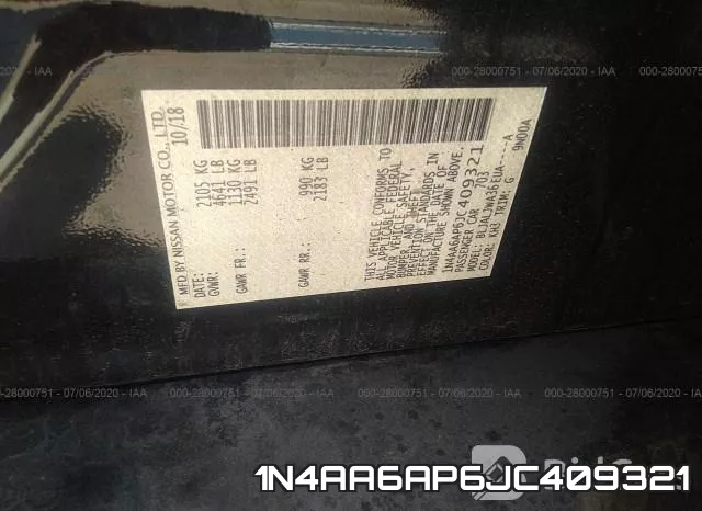 1N4AA6AP6JC409321 фото 10