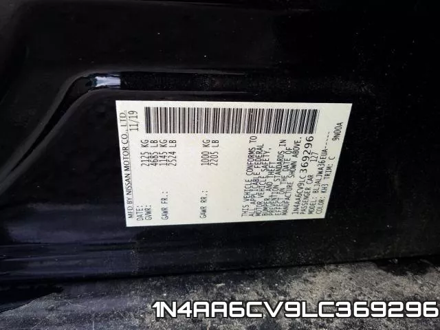 1N4AA6CV9LC369296 фото 2