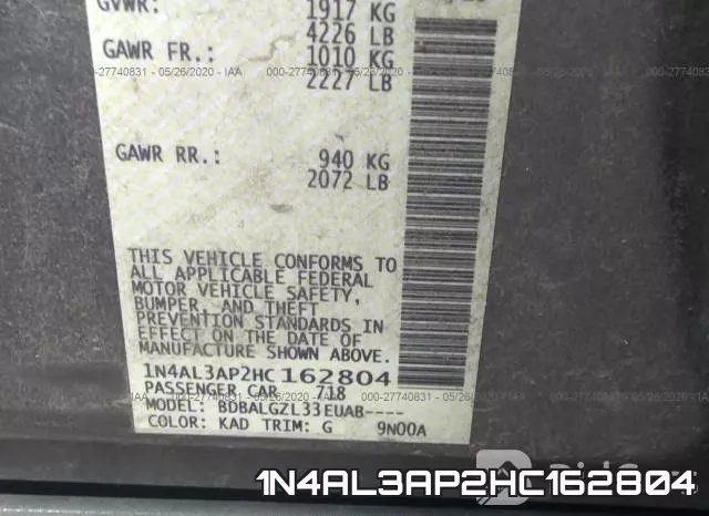 1N4AL3AP2HC162804 фото 10