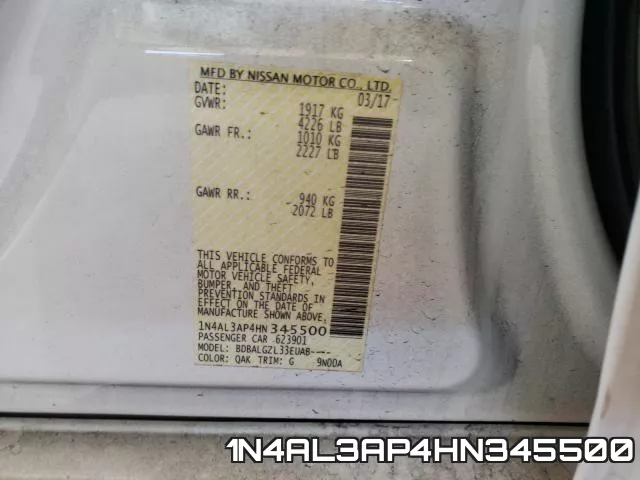 1N4AL3AP4HN345500 фото 2