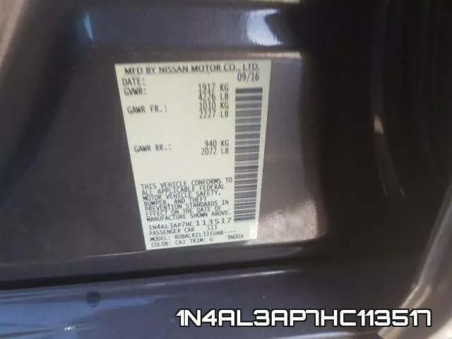 1N4AL3AP7HC113517 фото 2