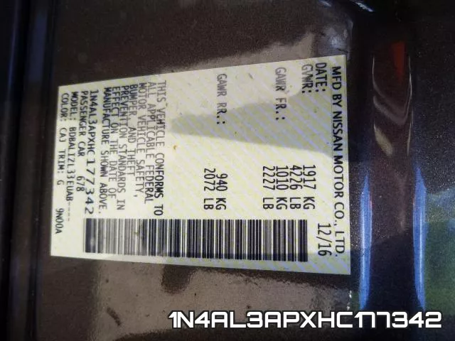 1N4AL3APXHC177342 фото 2