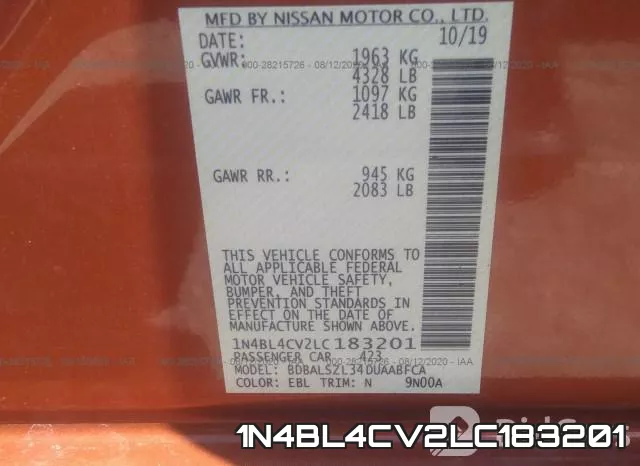 1N4BL4CV2LC183201 фото 10