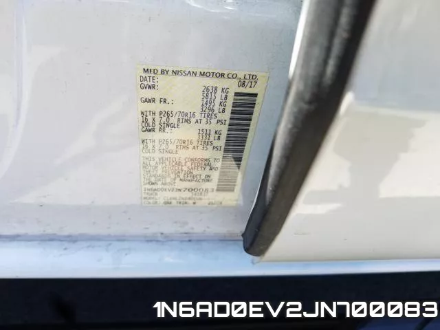 1N6AD0EV2JN700083 фото 2