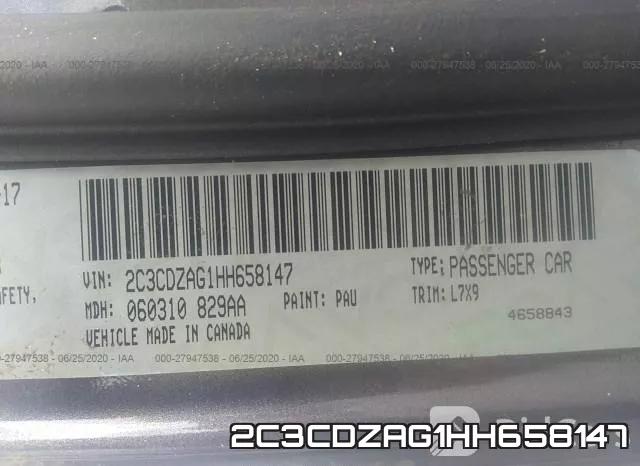 2C3CDZAG1HH658147 фото 10