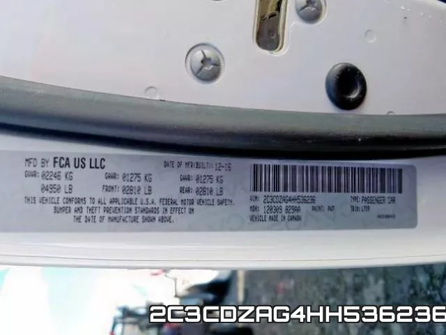 2C3CDZAG4HH536236 фото 2