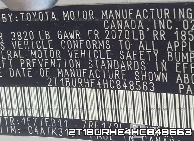 2T1BURHE4HC848563 фото 10