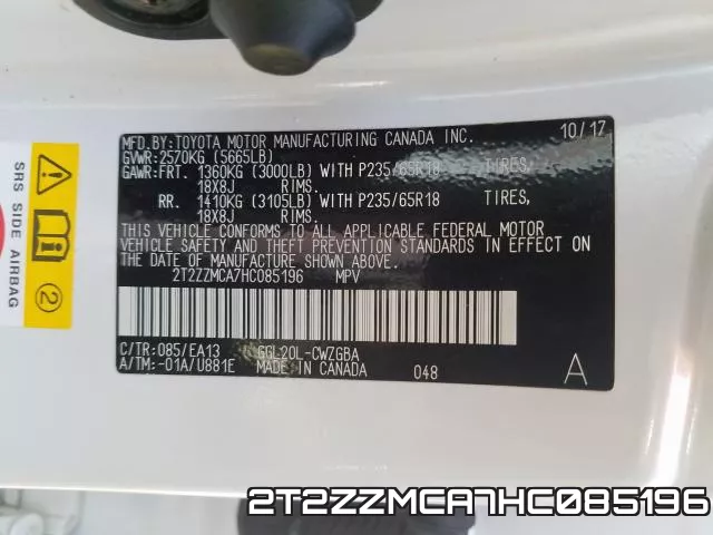 2T2ZZMCA7HC085196 фото 2