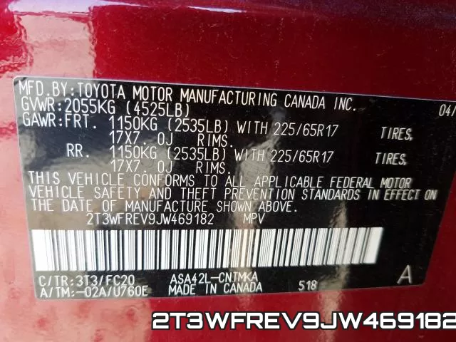2T3WFREV9JW469182 фото 2