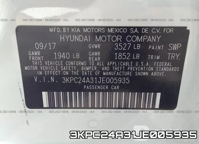 3KPC24A31JE005935 фото 10