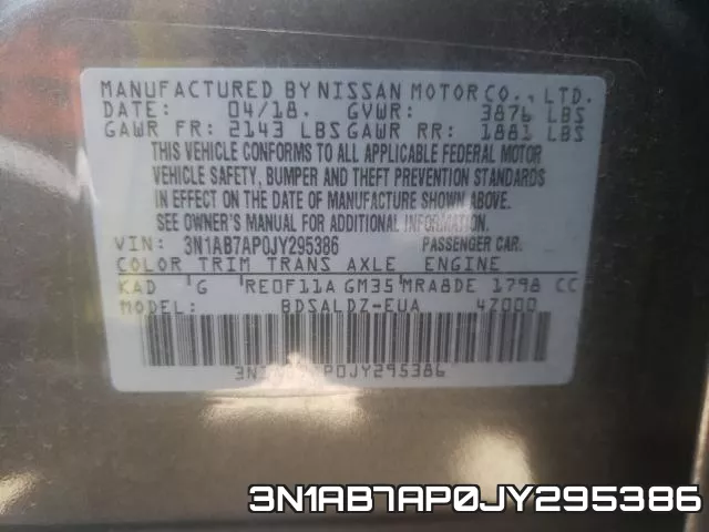 3N1AB7AP0JY295386 фото 2