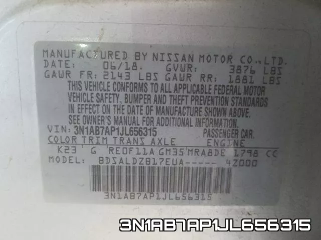 3N1AB7AP1JL656315 фото 2