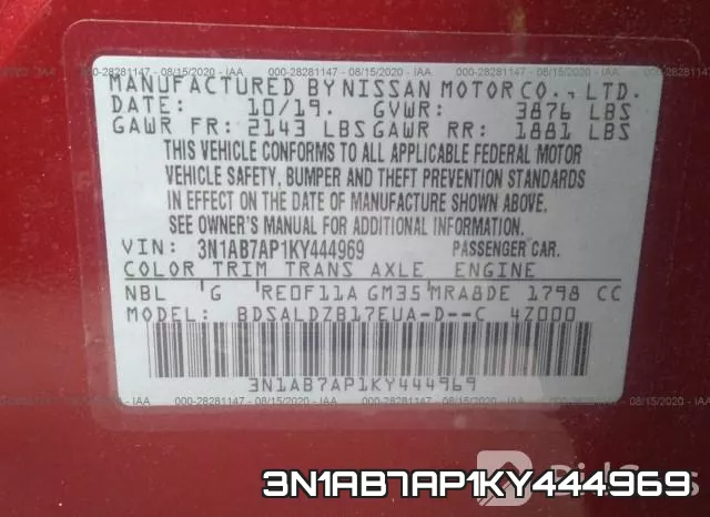 3N1AB7AP1KY444969 фото 10