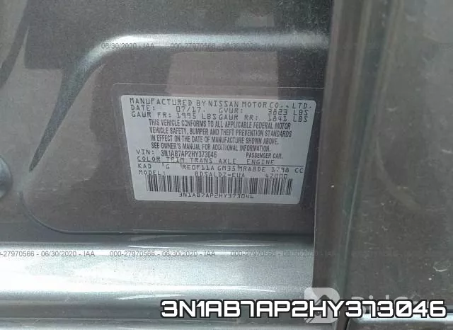 3N1AB7AP2HY373046 фото 10