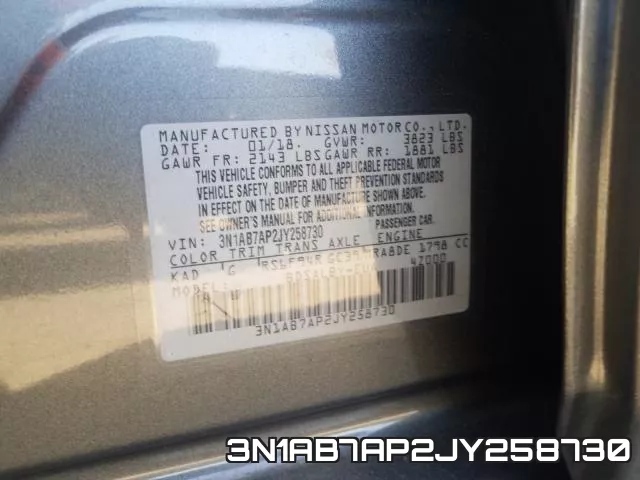 3N1AB7AP2JY258730 фото 2