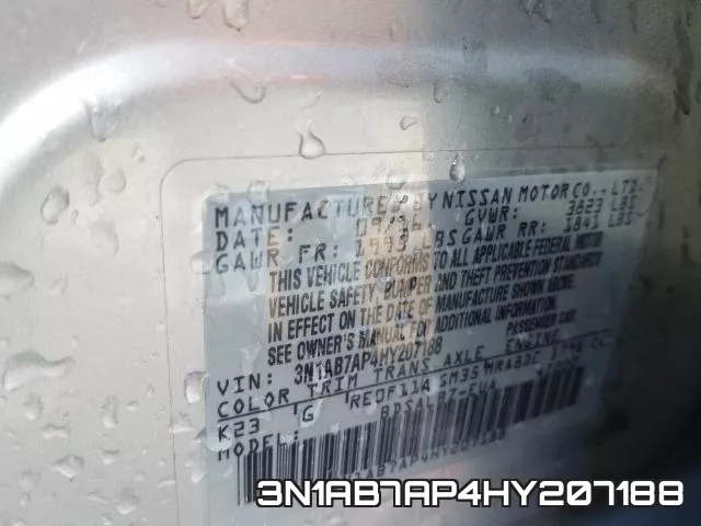 3N1AB7AP4HY207188 фото 2