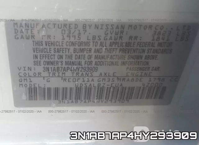 3N1AB7AP4HY293909 фото 10