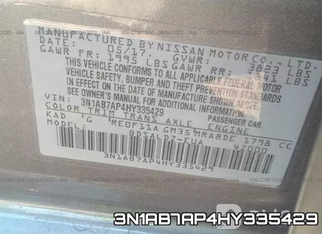 3N1AB7AP4HY335429 фото 10