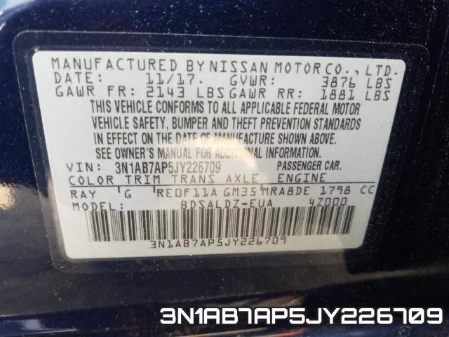 3N1AB7AP5JY226709 фото 2