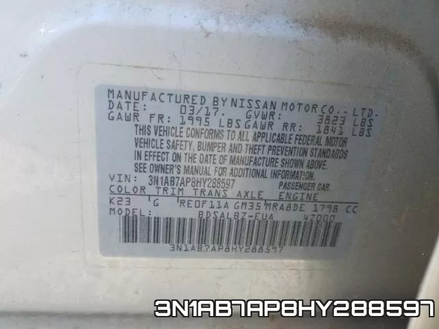 3N1AB7AP8HY288597 фото 2