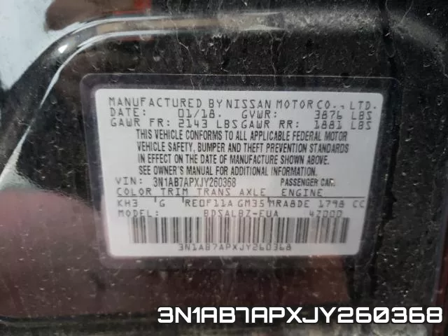 3N1AB7APXJY260368 фото 2
