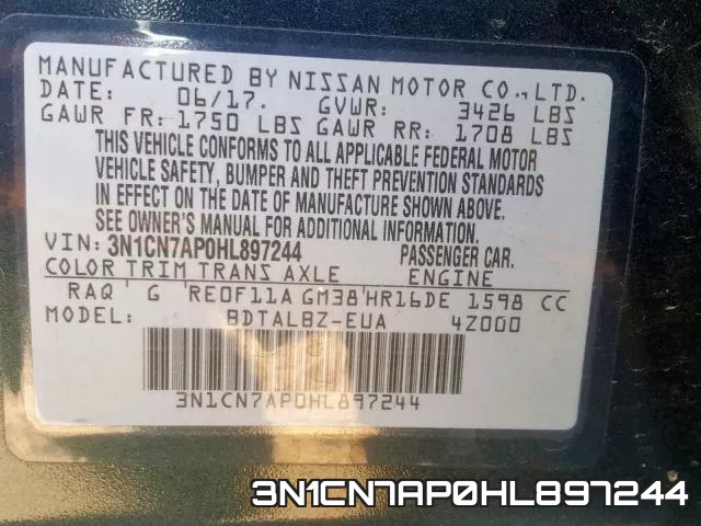 3N1CN7AP0HL897244 фото 2
