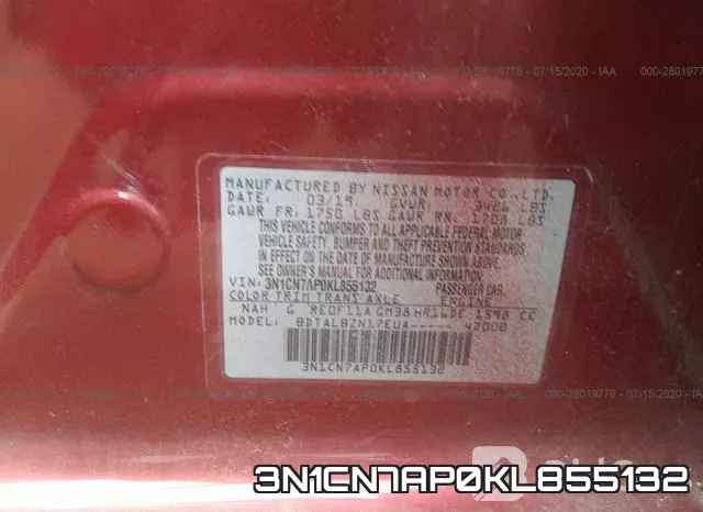 3N1CN7AP0KL855132 фото 10