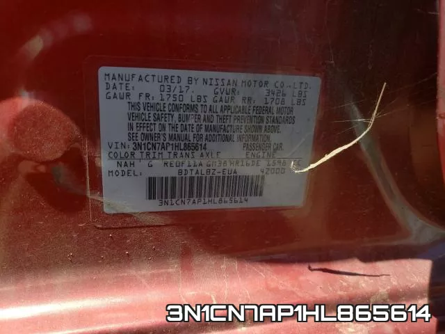 3N1CN7AP1HL865614 фото 2
