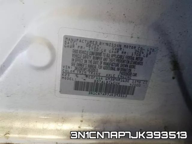 3N1CN7AP7JK393513 фото 2