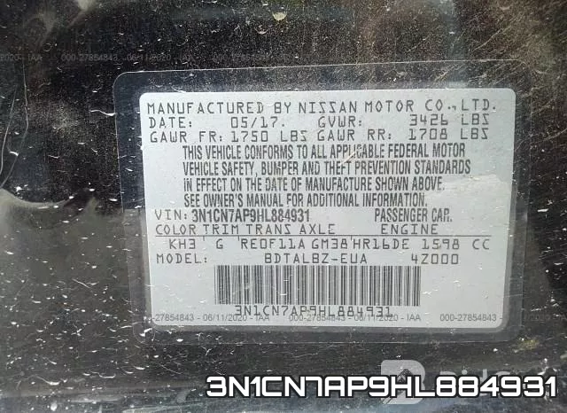 3N1CN7AP9HL884931 фото 10