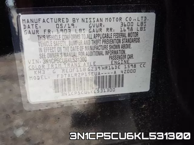 3N1CP5CU6KL531300 фото 2