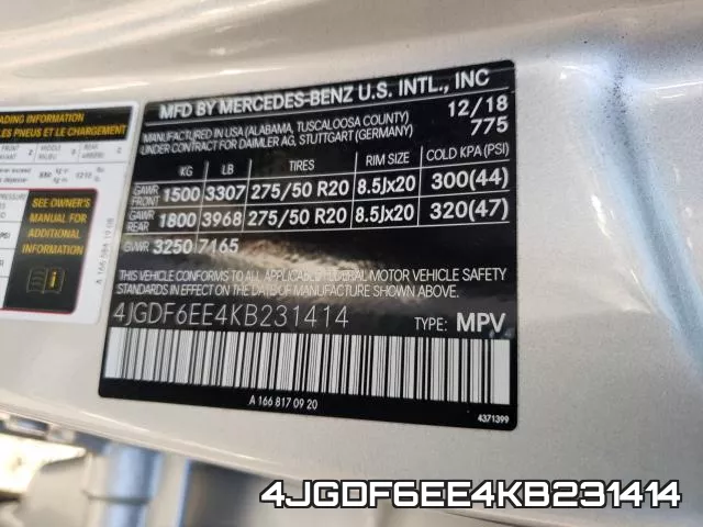 4JGDF6EE4KB231414 фото 2
