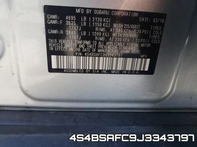 4S4BSAFC9J3343797 фото 2