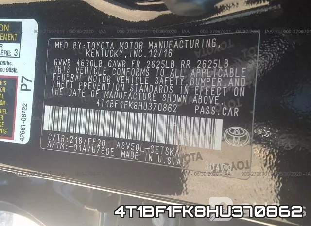 4T1BF1FK8HU370862 фото 10