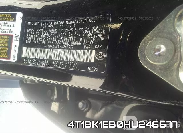 4T1BK1EB0HU246677 фото 10