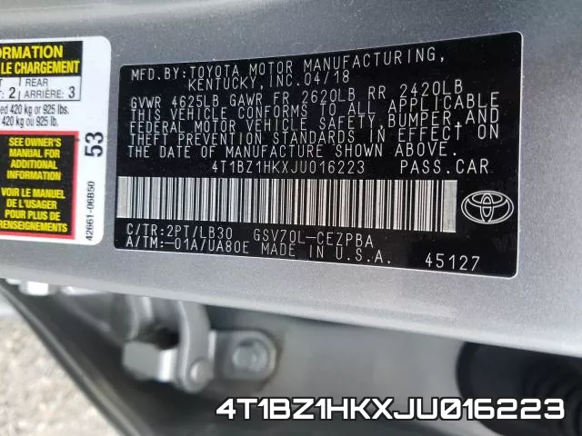 4T1BZ1HKXJU016223 фото 2
