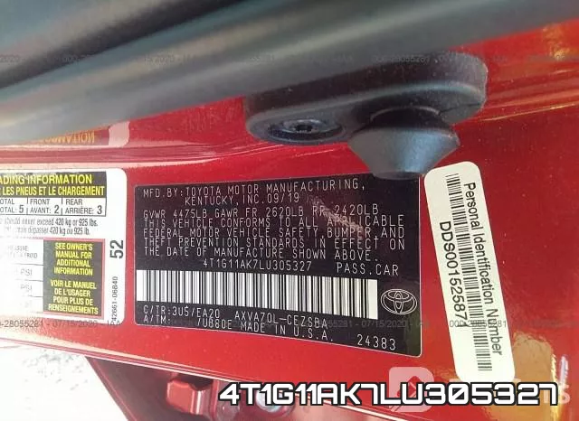 4T1G11AK7LU305327 фото 10