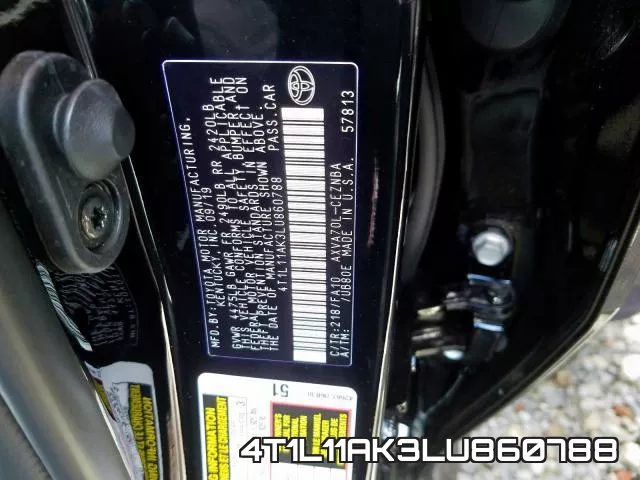 4T1L11AK3LU860788 фото 2