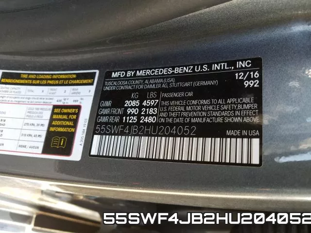 55SWF4JB2HU204052 фото 2