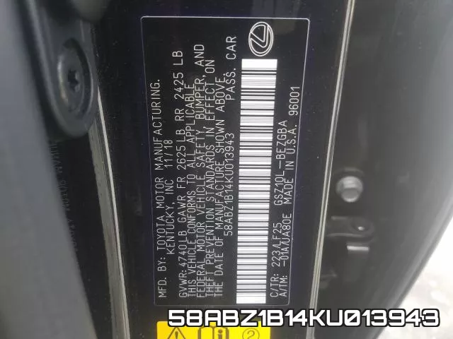 58ABZ1B14KU013943 фото 2