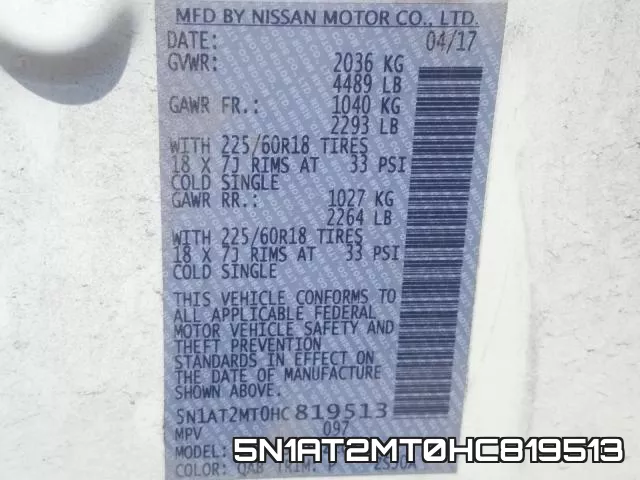 5N1AT2MT0HC819513 фото 2