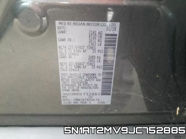 5N1AT2MV9JC752885 фото 2