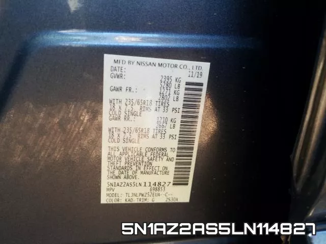 5N1AZ2AS5LN114827 фото 2
